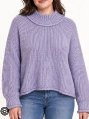Pilcro Fuzzy Ribbed Mock-Neck Women's Sweater